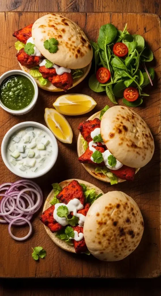 Tandoori Chicken Naan Buns