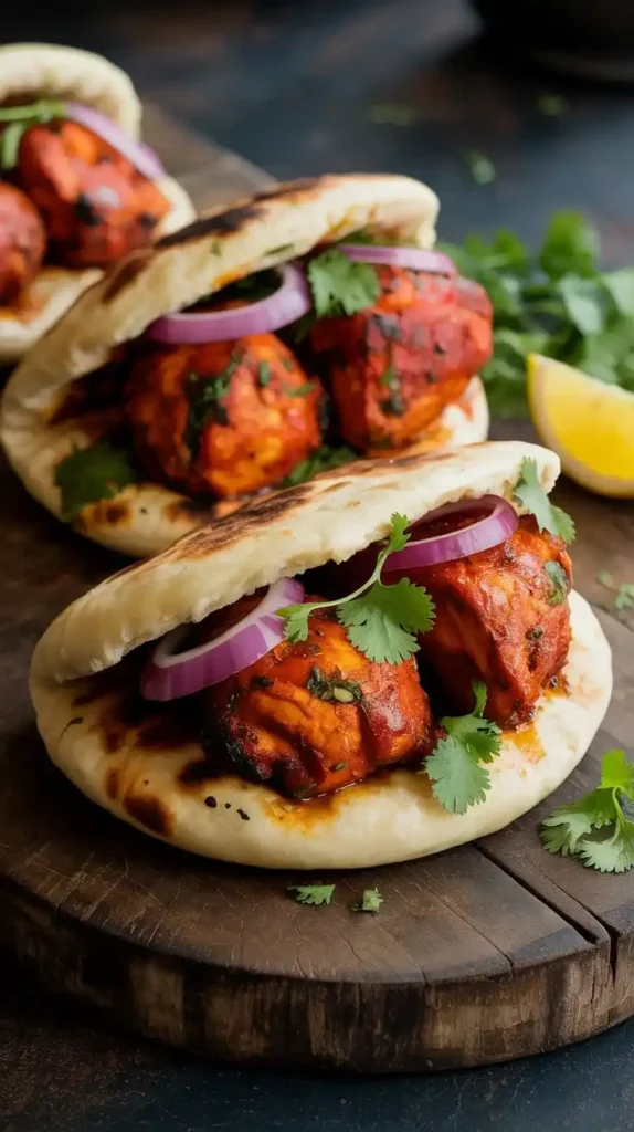 Tandoori Chicken Naan Buns