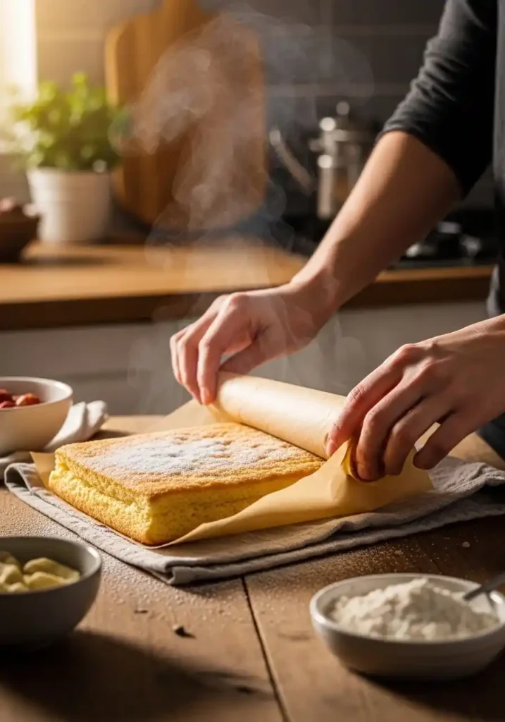 Mango Chantilly Swiss Roll