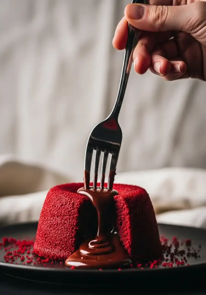 Red Velvet Molten Lava Cakes