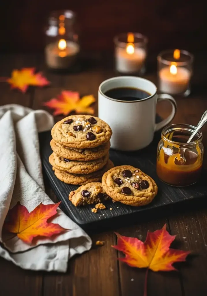 Salted Caramel Pecan Chocolate Chip Cookies