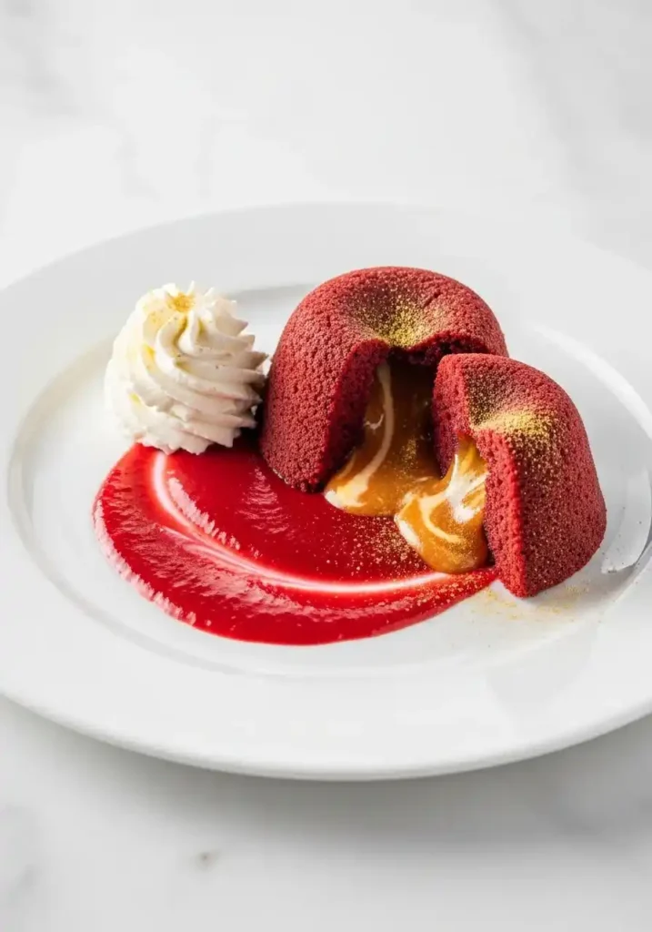 Red Velvet Molten Lava Cakes