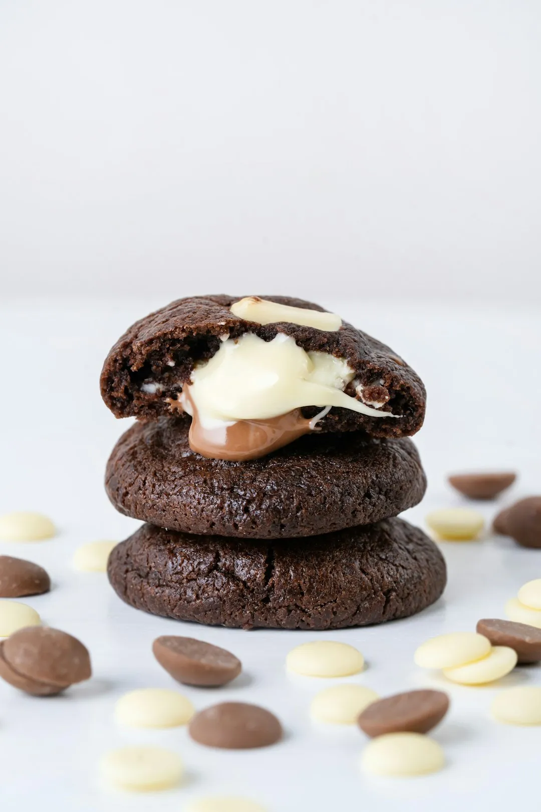 fudgy double chocolate chip cookies