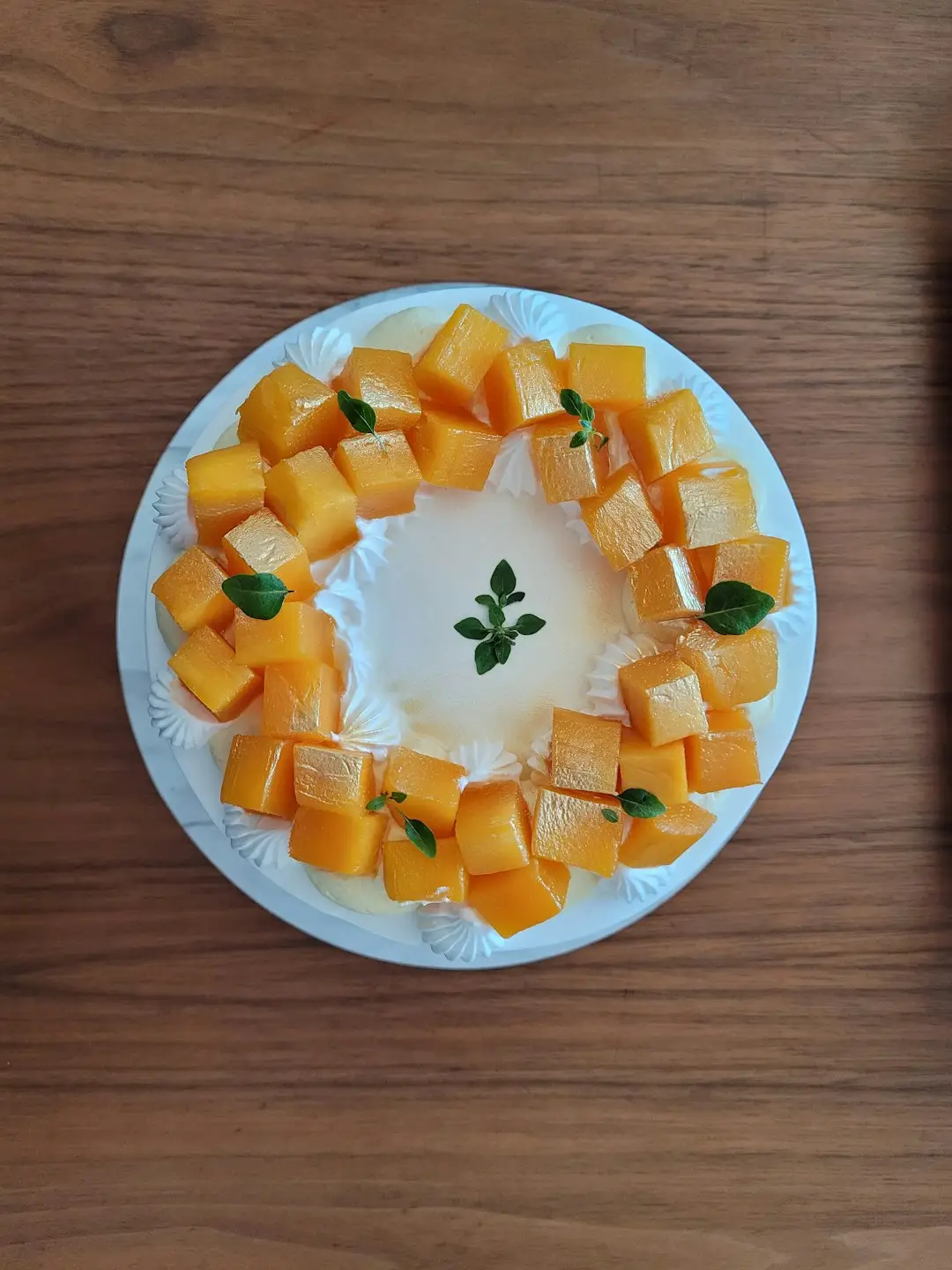 mango cream chiffon cake