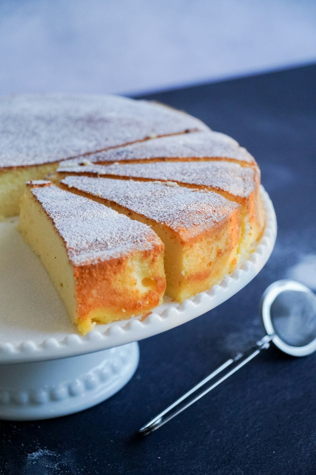 mango cream chiffon cake slice mango cream chiffon cake