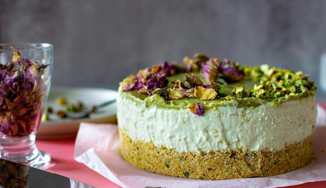 Preparing the graham cracker crust and pistachio filling